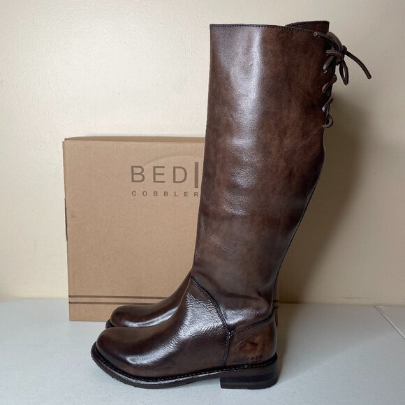 BED STU Manchester Distressed Brown Leather Tall Riding Boots BEDSTU Size 7 - Picture 6 of 16